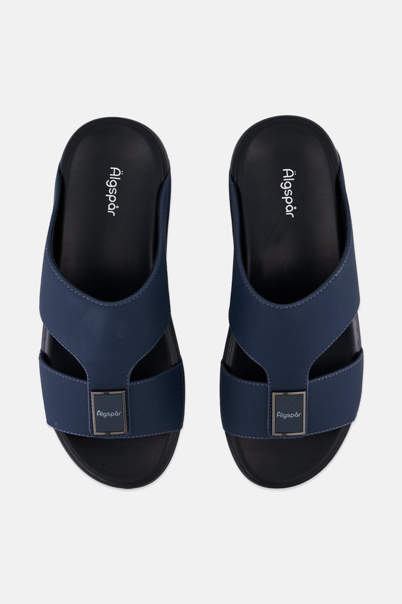 Algspar Men Slip On Arabic Sandals, Black - Image 3