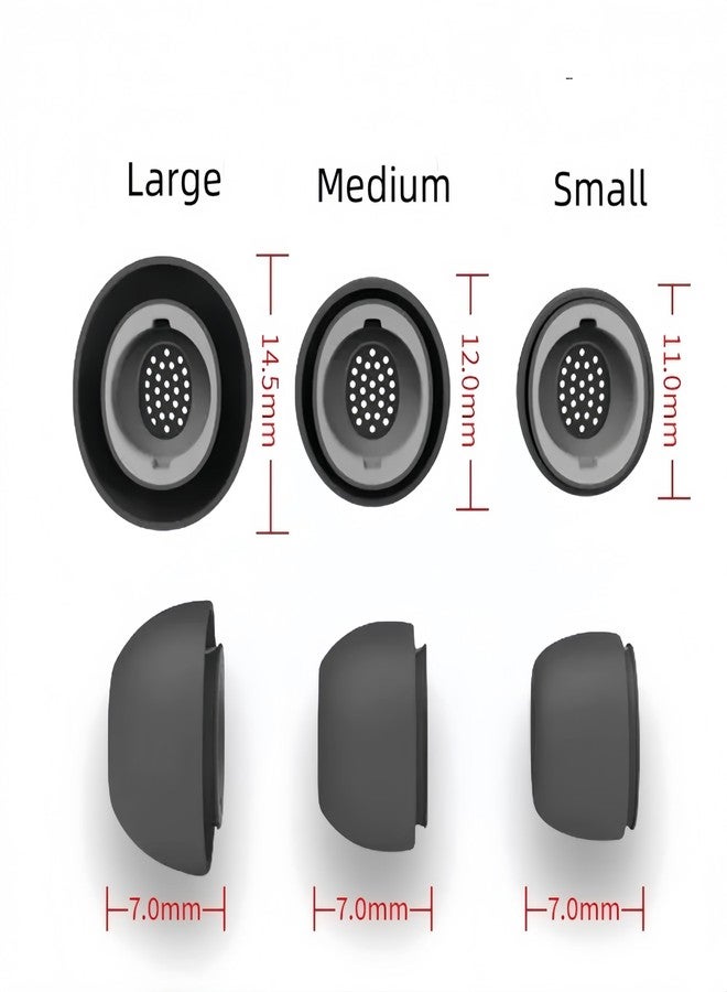 Wiki VALLEY Ear Tips for Galaxy Buds 3 Pro Eartips Earbud(2024),3Pairs Silicone Replacement Eartips with Dust Shield Compatible with Samsung Galaxy Buds 3 Pro SM-R630N,Fits Charging Case-S/M/L - Image 3