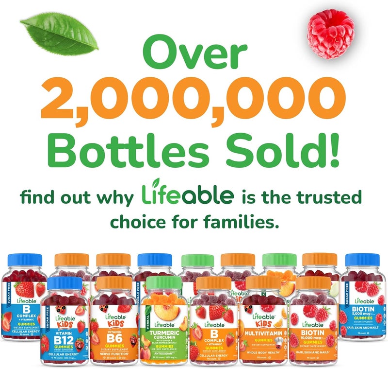 Lifeable Vitamin E Gummies  400 IU  Great Tasting Vitamin E Supplements  Skin Eye Health and Immune Function Support  VIT E for Adults Men Women  90 Gummies - Image 5