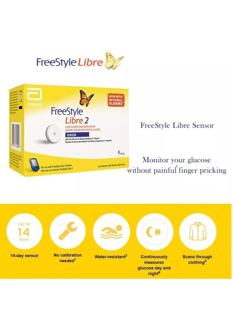 FreeStyle Libre 2 Flash Glucose Monitoring System Sensor Kit (6 Pieces)