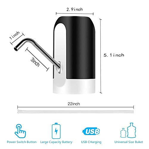 Shopper52 shopper 52.com USB Rechargeable Automatic Water Dispenser Pump for 20 L Bottle - Image 5