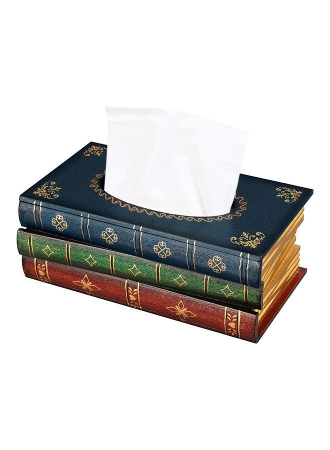 نيبمينينت حامل مناديل مائدة بتصميم كتاب كلاسيكي متعدد الألوان 25.5x14.5x10سم - Image 1