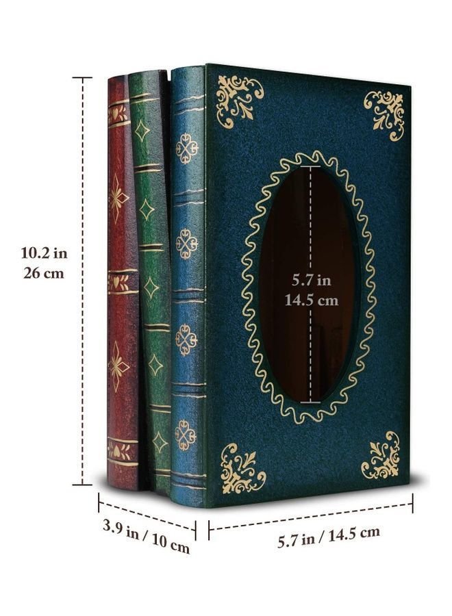 نيبمينينت حامل مناديل مائدة بتصميم كتاب كلاسيكي متعدد الألوان 25.5x14.5x10سم - Image 5