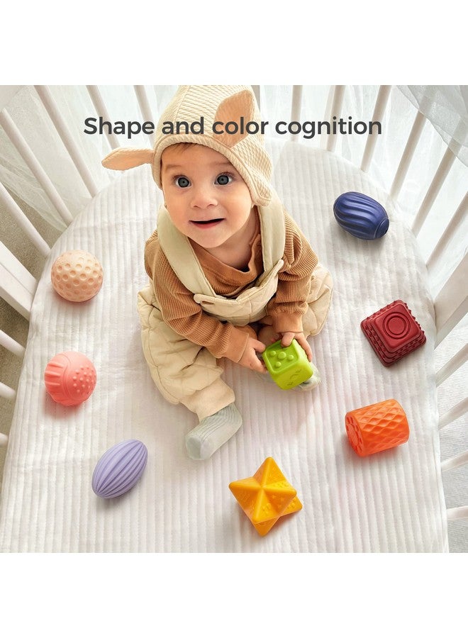 TUMAMA Baby Sensory Ball Set,Soft Textured Squeeze Balls Montessori Toys Easter Egg for Babies Toddlers 3-12 Months,8 Pack - Image 3