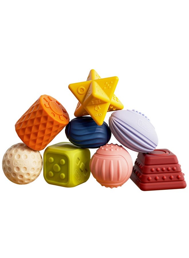 TUMAMA Baby Sensory Ball Set,Soft Textured Squeeze Balls Montessori Toys Easter Egg for Babies Toddlers 3-12 Months,8 Pack - Image 1