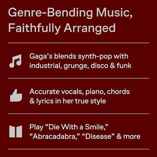 Hal Leonard Lady Gaga: MAYHEM - Piano/Vocal/Guitar | Sheet Music Book for Musicians and Fans | Pop Rock Songbook from the 2024 Album | Music Book Featuring 14 Tracks Including Die With a Smile and Abracadabra - Image 2