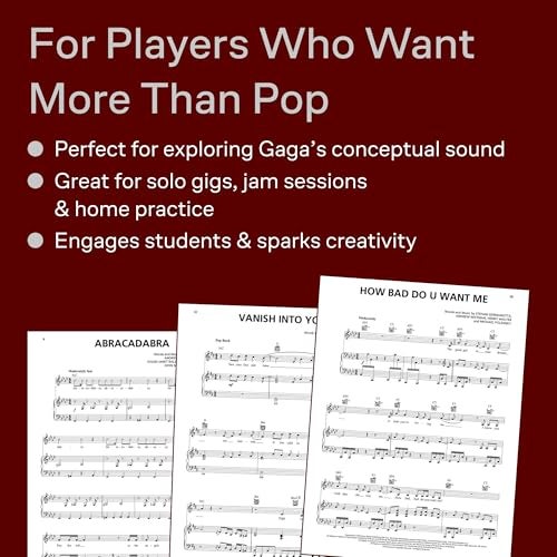 Hal Leonard Lady Gaga: MAYHEM - Piano/Vocal/Guitar | Sheet Music Book for Musicians and Fans | Pop Rock Songbook from the 2024 Album | Music Book Featuring 14 Tracks Including Die With a Smile and Abracadabra - Image 3