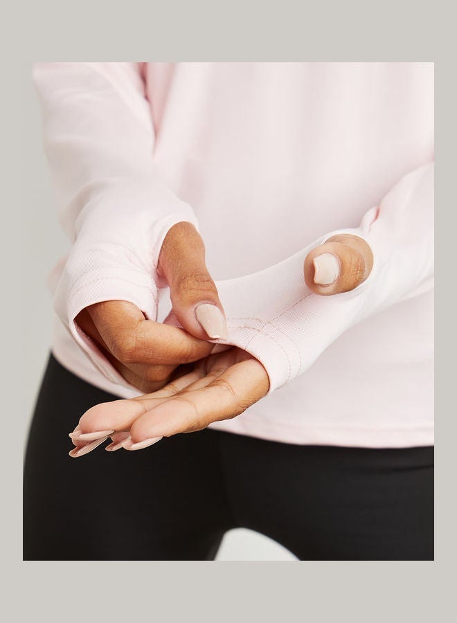 Styli Active Double Layer Open Back Long Sleeves Yoga Top - Image 3