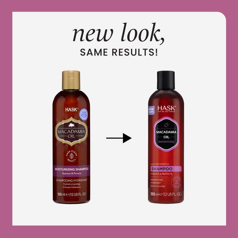 HASK Macadamia Oil Moisturizing Shampoo + Conditioner Set | For All Hair Types, Sulfate-Free, Paraben-Free, Gluten-Free, Cruelty-Free, Color Safe | 12oz each - Image 2
