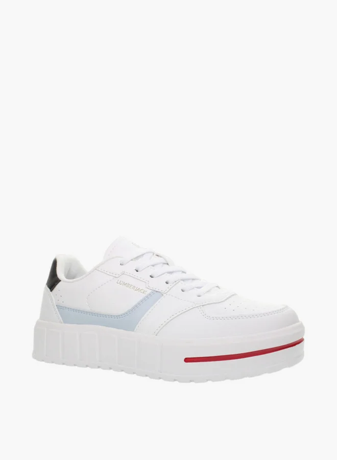 لامبرجاك Women's Panelled Lace-Up Sneakers