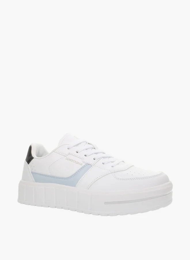 لامبرجاك Women's Panelled Lace-Up Sneakers