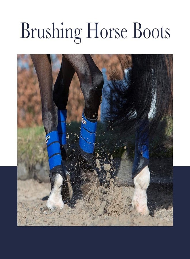 LeMieux Fleece Edged Mesh Brushing Horse Boots - Protective Gear and Training Equipment - Equine Boots, Wraps & Accessories (Black Natural - Medium) - Image 3