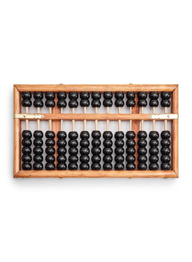 Black long Di fang Digital Standard Abacus-28.5cm-Professional 13-Column Soroban Calculator (Functional and Educational Tool) Vintage-Style Chinese Wooden Abacus. - Image 2