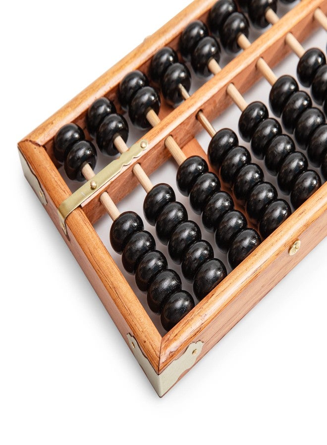 Black long Di fang Digital Standard Abacus-28.5cm-Professional 13-Column Soroban Calculator (Functional and Educational Tool) Vintage-Style Chinese Wooden Abacus. - Image 5