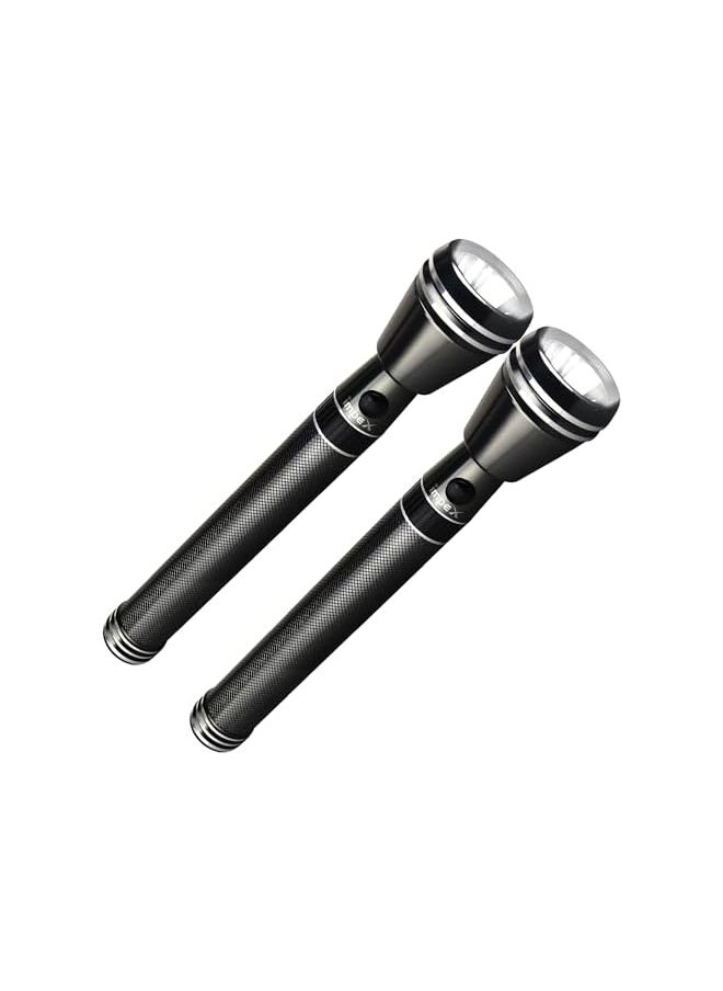 Impex Impex CB 2223 5W Cree LED Rechargeable LED Handheld Flashlight 2 Pcs Combo with Aircraft non corrosive aluminium body  - Image 2