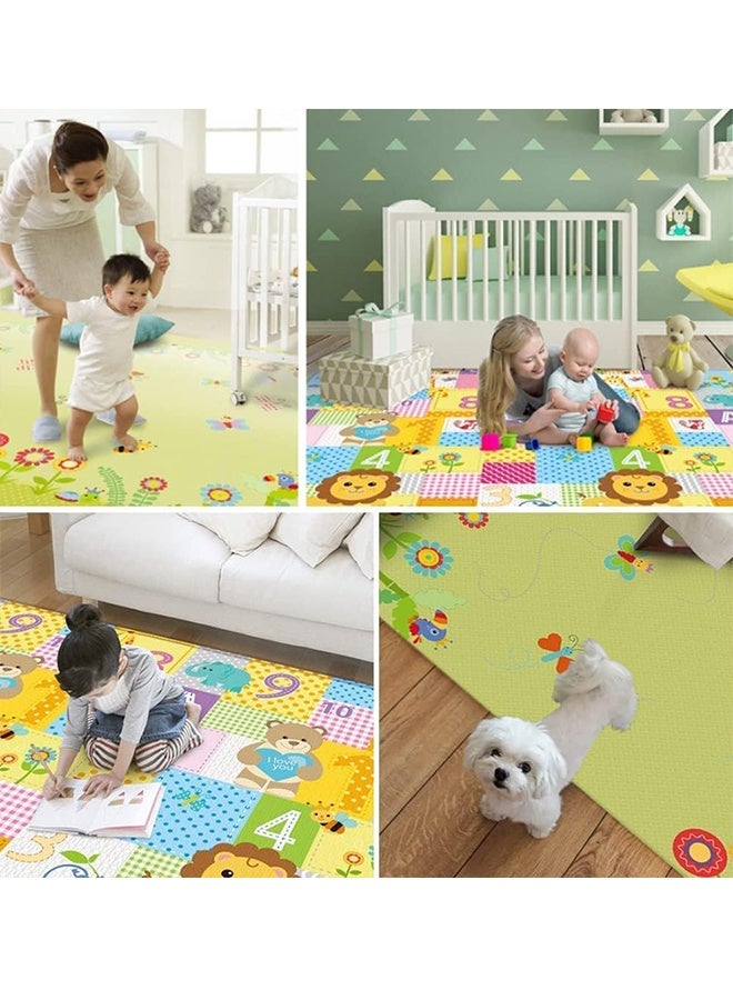 Beauenty Baby Play Mat with Carry Bag | 200x180x1 CM | Waterproof, Reversible Soft Floor Mat for Infants & Toddlers | Activity Playmats for Babies, Foam Baby Mat for Floor, Indoor Outdoor Use - Image 5