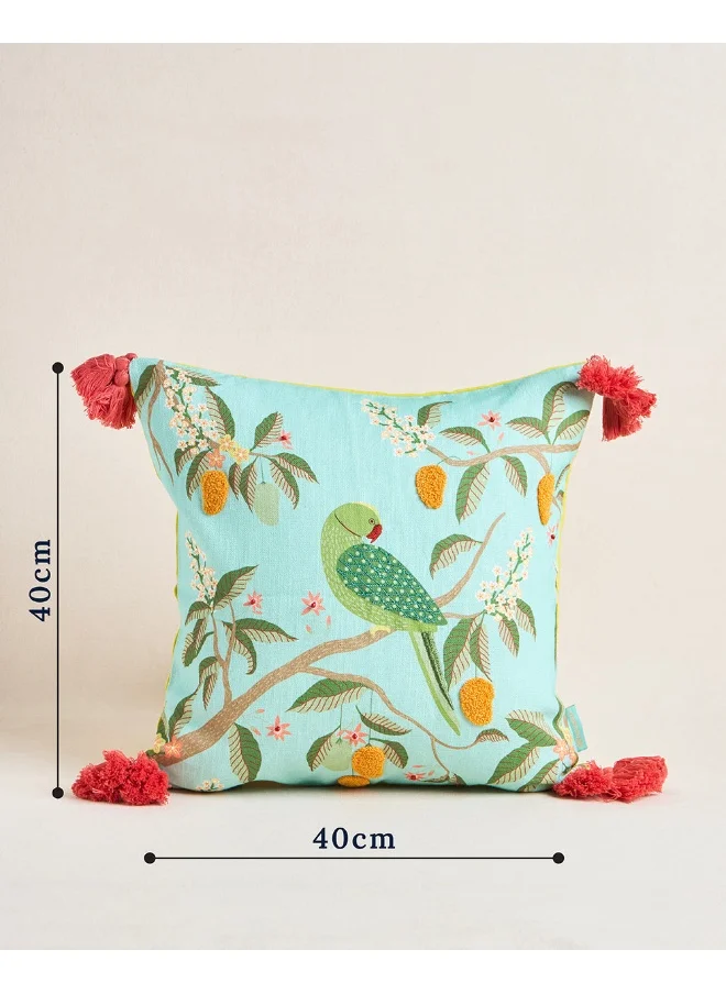 تشامباك Chumbak Serenade Cushion Cover, 16" | Throw Pillow Covers 16x16 Inch Soft Solid Decorative Square Set Cushion Covers for Spring Couch Sofa Bedroom