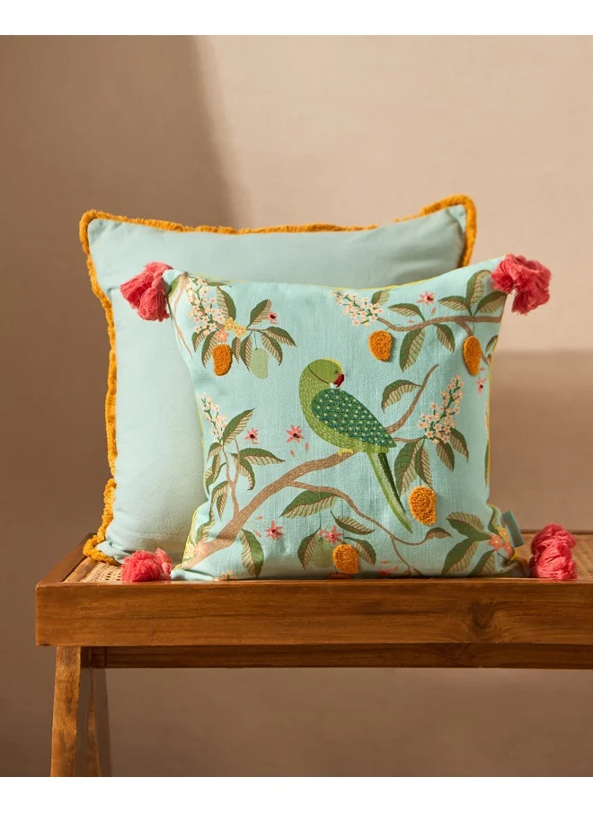 تشامباك Chumbak Serenade Cushion Cover, 16" | Throw Pillow Covers 16x16 Inch Soft Solid Decorative Square Set Cushion Covers for Spring Couch Sofa Bedroom