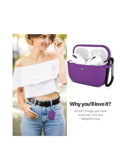 Generic Compatible for AirPods 4th Generation Case 2024- Full Body Protective Shock-Resistant Silicone Case Cover Compatible with Apple AirPod 4 Case, Front LED Visible, With Carabiner  - Image 3