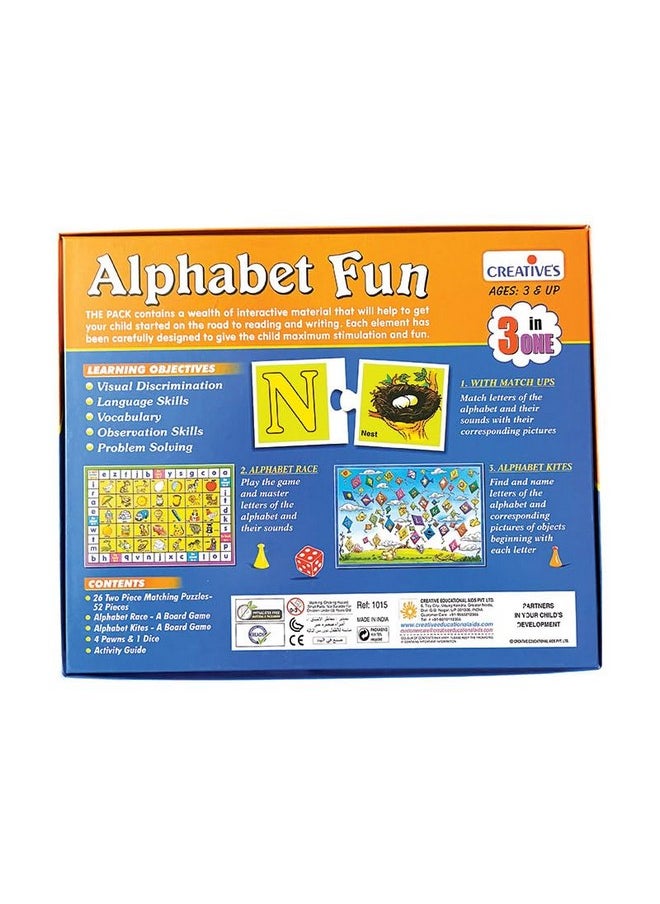 Creative's Creative's Alphabet Fun 3 in 1 | Alphabet Learning Puzzles | Match Up Puzzles, Alphabet Race, Alphabet Kites | Educational Game for Children | Puzzles & Board Game | Ages 3 & Up  - Image 4
