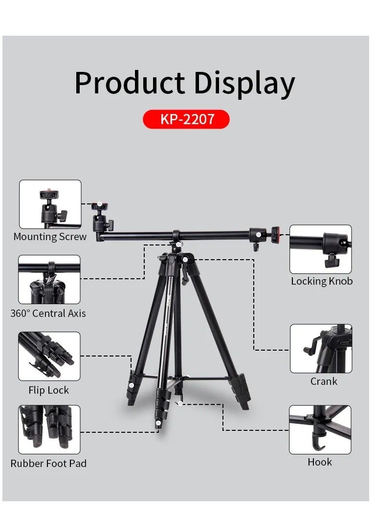 Jmary KP-2207 Overhead & Professional Vloging 2 in 1 Tripod - Image 4
