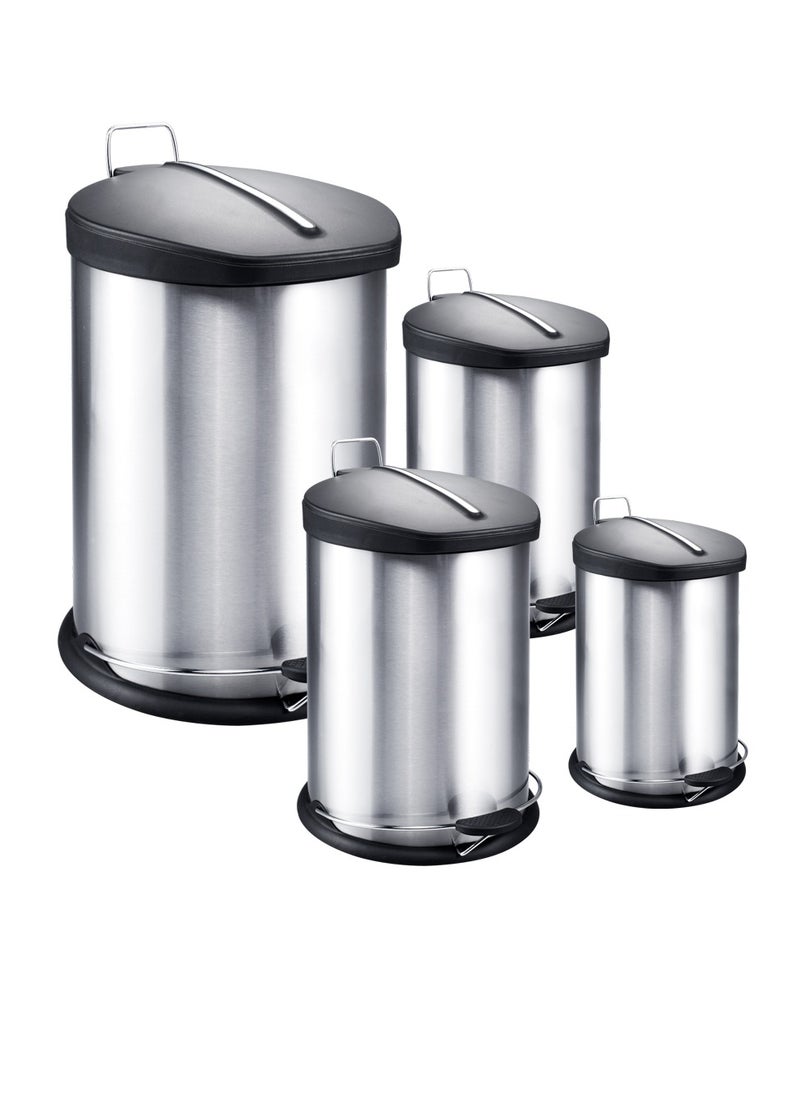 Home Maker 30L Stainless Steel Step Bin – Durable, Fingerprint-Resistant, Soft-Close Lid, for Home & Office  - Image 2