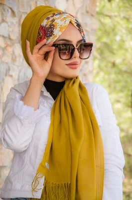 عيشة تستور Aisha Hijab Pleated Ready Shawl - 50601