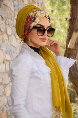 عيشة تستور Aisha Hijab Pleated Ready Shawl - 50601