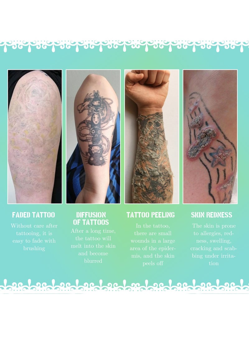 EELHOE Repair Tattoo After Care Soothing Gel & Moisturizer For New Tattoos Natural Ingredients Soothing Tattoo Care Prevents Skin Irritation And Damage Fragrance Free (50g) - Image 3