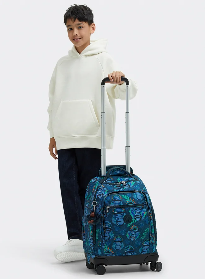 kipling Large wheeled backpack (with laptop protection) Unisex Blue Monkey Fun New Zea