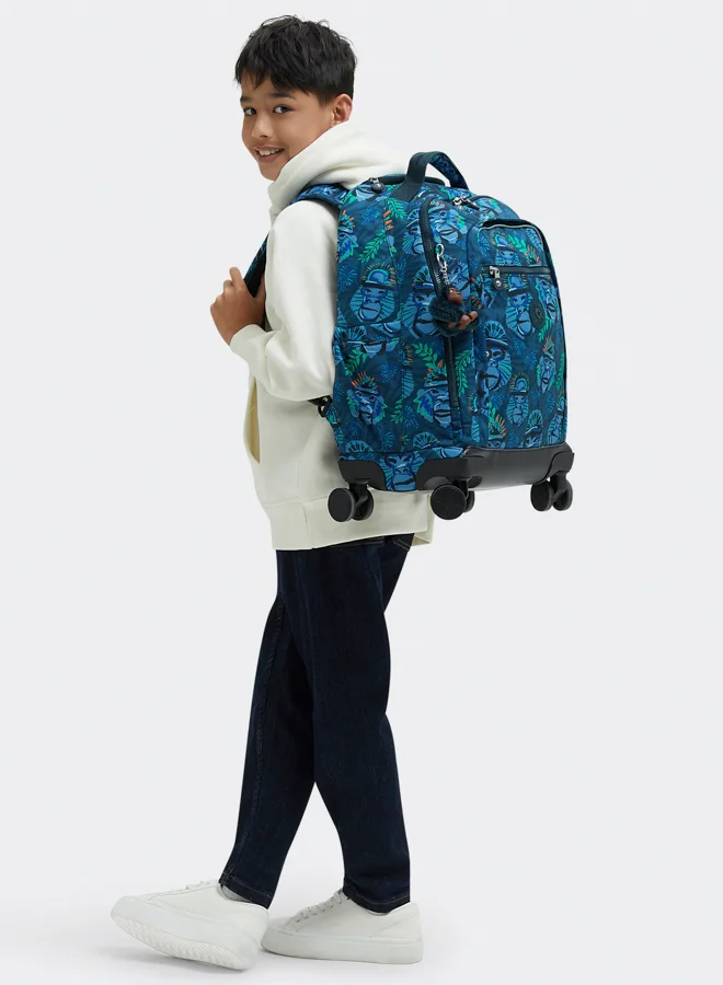 kipling Large wheeled backpack (with laptop protection) Unisex Blue Monkey Fun New Zea