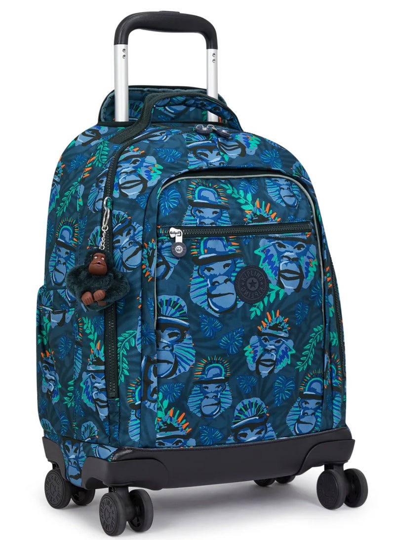 كيبلينغ حقيبة ظهر بعجلات كبيرة (بحماية للابتوب) للجنسين - بلو مونكي فن زيا - Image 4