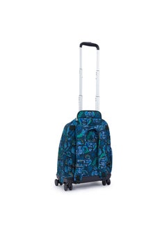 kipling New Zea Blue Monkey Fun Large Wheeled Backpack  - Image 2