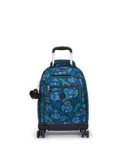 kipling New Zea Blue Monkey Fun Large Wheeled Backpack  - Image 1