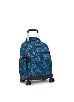 kipling New Zea Blue Monkey Fun Large Wheeled Backpack  - Image 4