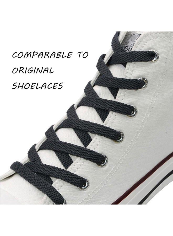 VSUDO 54" Flat Dark Gray Shoe Laces for Sneakers, Shoelaces, Shoe Strings - Replacements for Women or Men (1 Pair-137CM) - Image 2