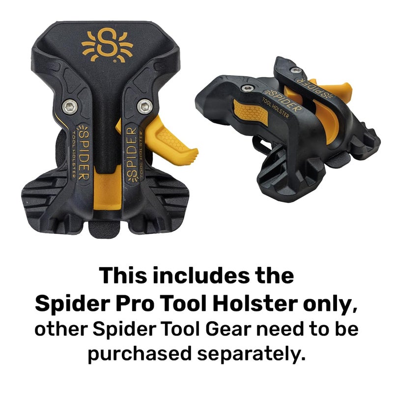Spider Pro Tool Holster - Upgraded, Self Locking, Quick Draw Universal Tool Holder with Ambidextrous Thumb Lock - Clips onto Any Belt - Image 2