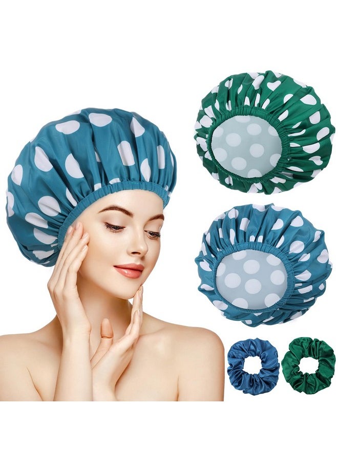 2 Sets Large Shower Caps For Women, Waterproof Shower Cap Double Layers Bath Caps Stocking Stuffers For Women Long Thick Hair (Blue/Green) - pzsku/ZB42476B3464961AC2F49Z/45/_/1733731458/7457aceb-98fb-4bf5-9a8c-45cc322a8b3a