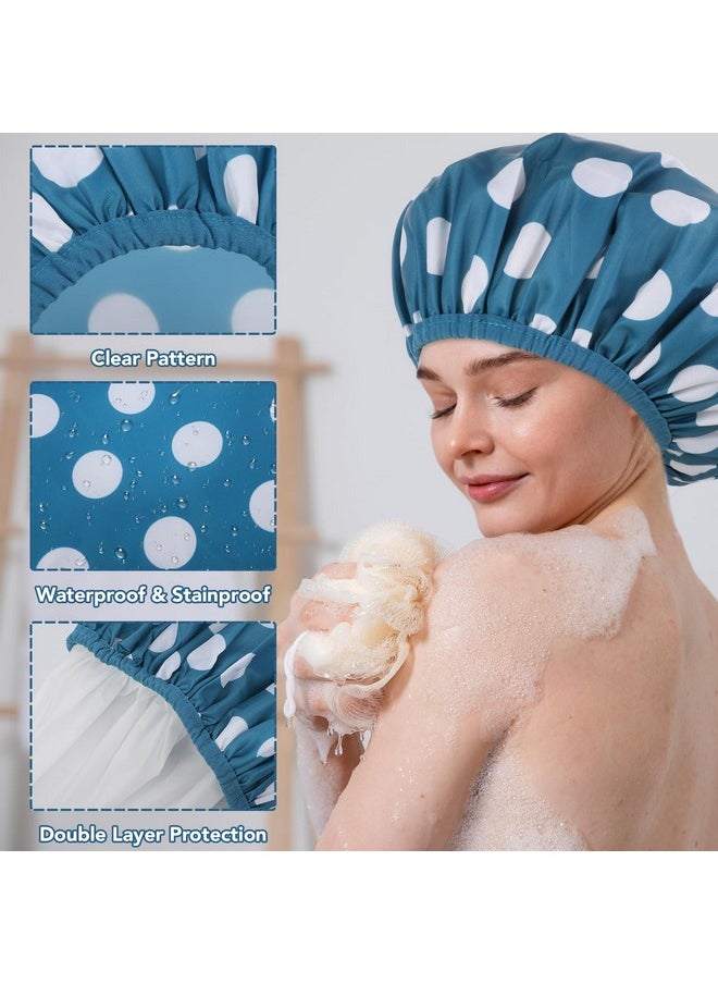 2 Sets Large Shower Caps For Women, Waterproof Shower Cap Double Layers Bath Caps Stocking Stuffers For Women Long Thick Hair (Blue/Green) - pzsku/ZB42476B3464961AC2F49Z/45/_/1733731466/a89a4607-f622-4a10-a9c8-c8883df33fee