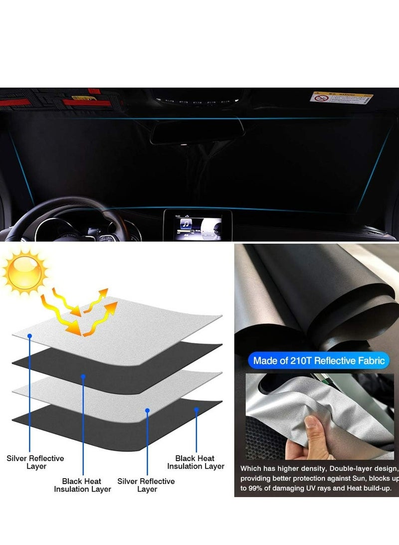 Folding Windshield Car Sunshade for Toyota FJ Cruiser 2007-2020 2021Car Accessories, Auto Sun Protection Visors - Image 4