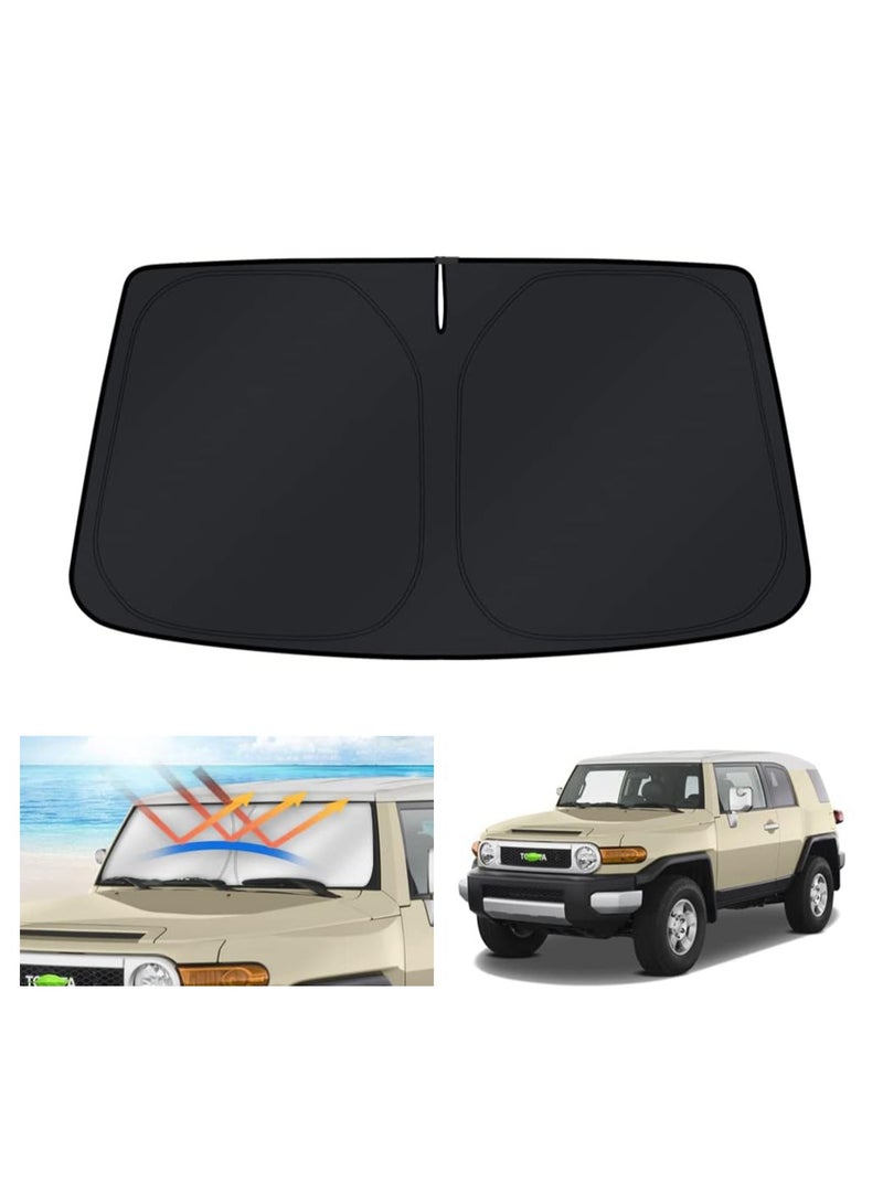 Folding Windshield Car Sunshade for Toyota FJ Cruiser 2007-2020 2021Car Accessories, Auto Sun Protection Visors - Image 1