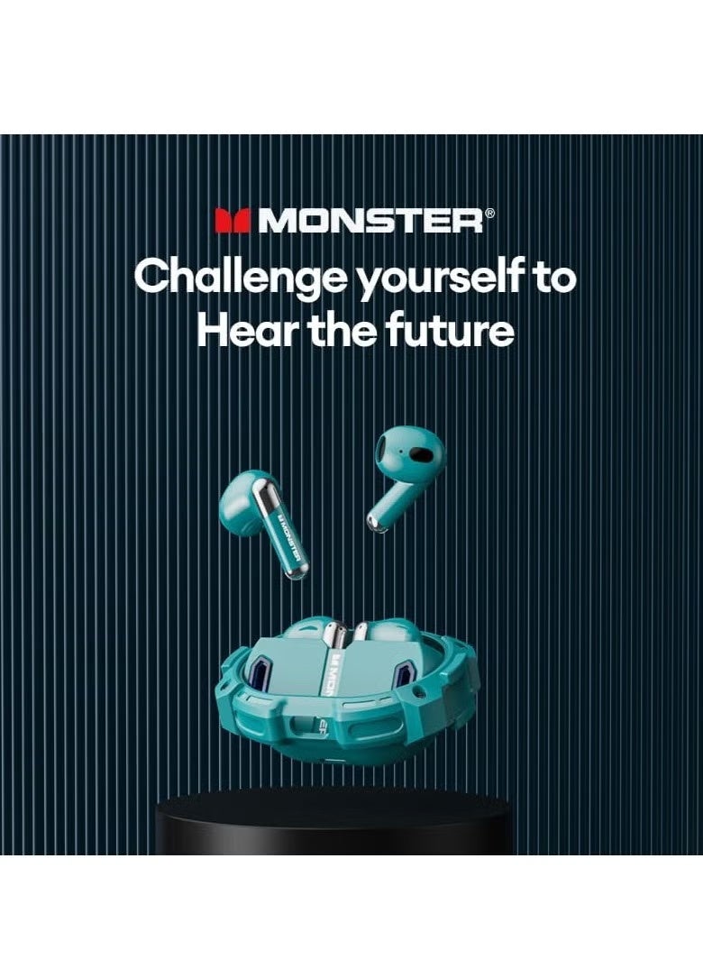 MONSTER AirMars XKT10 Wireless Gaming Headphones, Green - Image 2