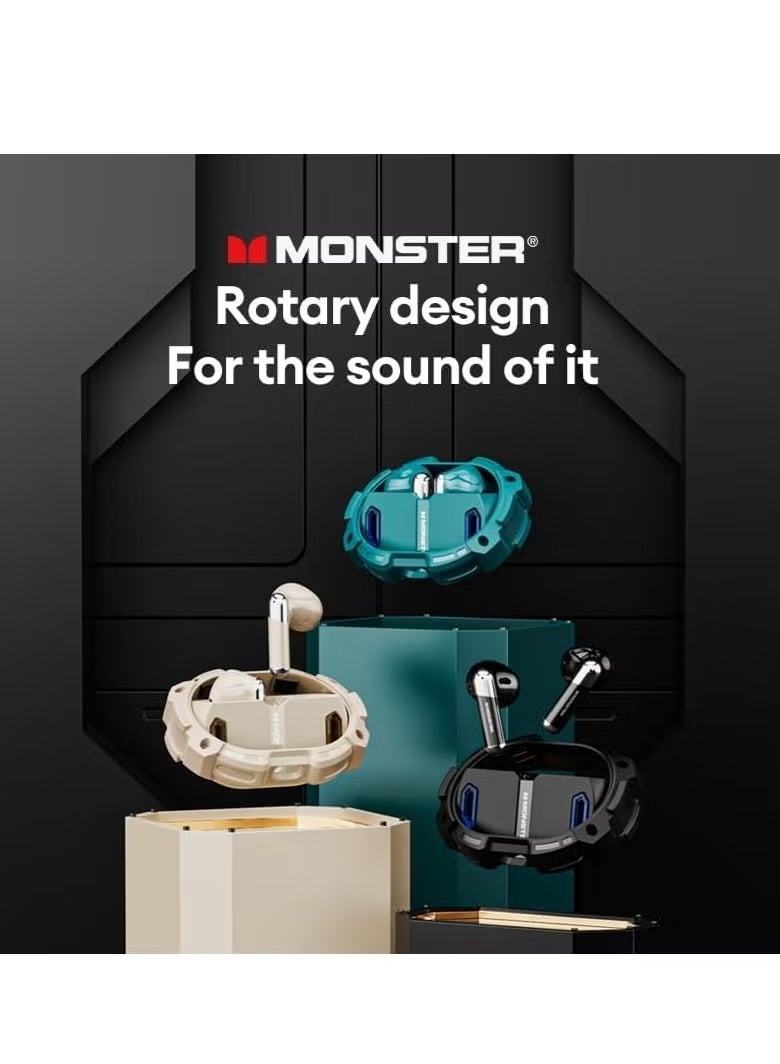 MONSTER AirMars XKT10 Wireless Gaming Headphones, Green - Image 3