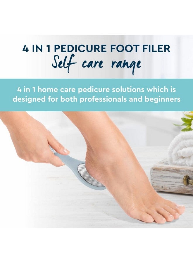 غوب مجموعة باديكير رباعية الطرق لإزالة الجلد الميت - حجر الخفاف، فرشاة القدم، مبرد القدم ومبرد القدم | حل باديكير منزلي 4 في 1 - تصميم مثالي، شعيرات ناعمة ومرنة - Image 2