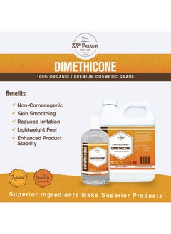 33RD PARALLEL SOAP CO. 33rd Parallel | DIMETHICONE Oil (16 oz) 100% Pure, Cosmetic Grade | Widely Used in Moisturizers, Lotions, Primers, Foundations, Hair Products, Sunscreen, Wound Care | 16 Ounces  - Image 4