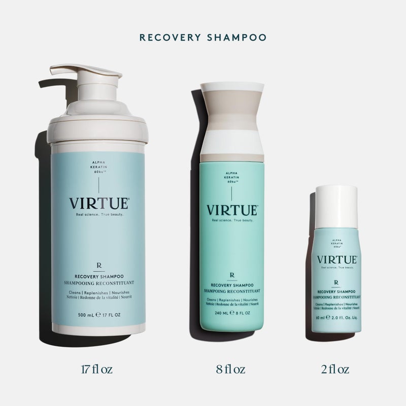 VIRTUE شامبو فيرتيو للتعافي خالي من الكبريتات مع الكيراتين وزيت بذور baobab للشعر التالف، آمن للألوان - Image 5