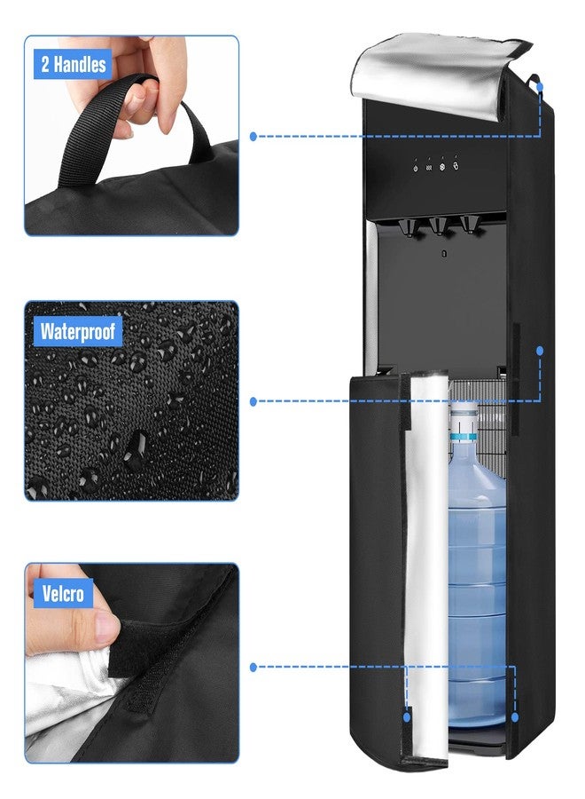 Kasla Water Dispenser Cover, 16x16x40 in, Black, Modern Style, Oxford Fabric, Textured Finish, Hot & Cold Water Dispenser - Image 2