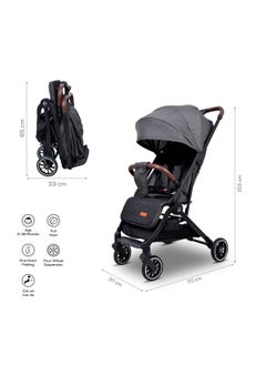 Baby Travel Stroller With Storage Basket, Removable Front Bumper, 5 Point Safety Harness, EVA Wheels, Compact Foldable Design, 0 - 36 Months - pzsku/ZB424BEE97B67B2CC1DE3Z/45/_/1696848145/5462d32c-0a2b-470d-b1ea-043b830d28b9