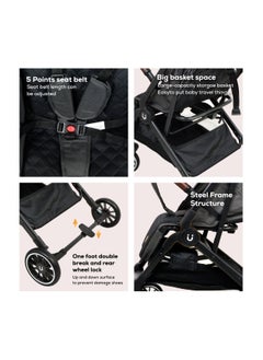 Baby Travel Stroller With Storage Basket, Removable Front Bumper, 5 Point Safety Harness, EVA Wheels, Compact Foldable Design, 0 - 36 Months - pzsku/ZB424BEE97B67B2CC1DE3Z/45/_/1696848147/785805ee-7b0f-4c32-84e7-dd66c5d26136