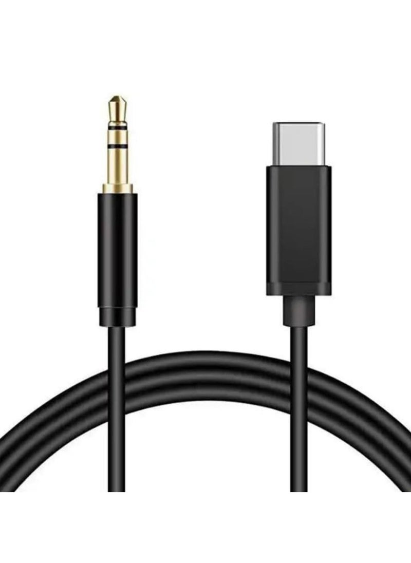Generic - USB C to 3.5mm Audio Aux Cable 1M – Type C to Headphone Jack Cord Compatible with iPhone 16/15 Pro Max, Google Pixel, Samsung Galaxy S24/S23/S22/S21/S20 Ultra/Note 20/10 Plus - Image 1